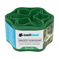 Стрічка газонна Cellfast, бордюрна, хвиляста, 10смх9м, зелений