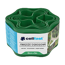 Стрічка газонна Cellfast, бордюрна, хвиляста, 10смх9м, зелений