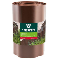 Лента газонная Verto, бордюрная, волнистая, 20смх9м, коричневый