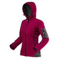 Куртка рабочая Neo Tools Softshell Woman Line, подкладка флис, капюшон, XL(42), красный