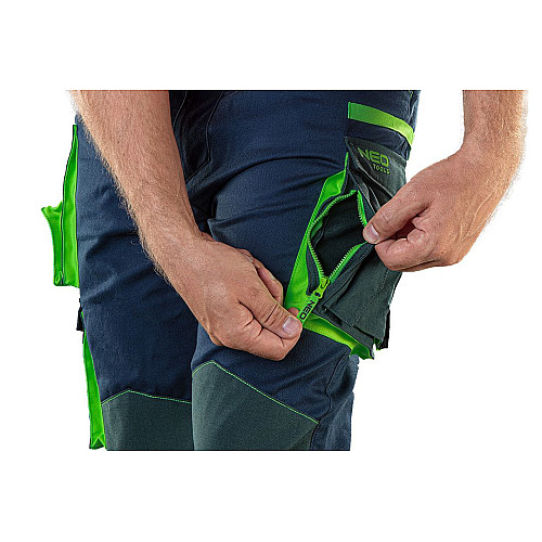 Брюки рабочие Neo Tools Premium, усиление тканью Cordura, отсек для наколенников, M(50), синий