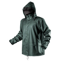 Куртка-дождевик Neo Tools, ПУ-ПВХ, подкладка полиэстер, 310г/м кв, XXXL(58), зеленый темный
