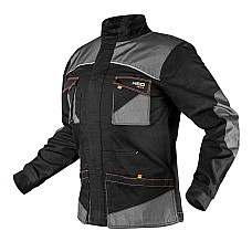 Куртка рабочая Neo Tools HD Slim, усиление тканью Oxford, S(48), черно-серый