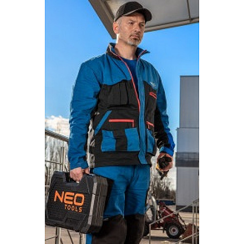Куртка робоча Neo Tools HD+, 100% бавовна, XXL(56), чорно-синій
