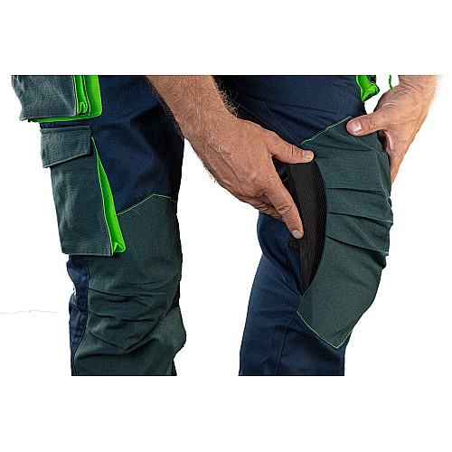 Брюки рабочие Neo Tools Premium, усиление тканью Cordura, отсек для наколенников, L(52), синий
