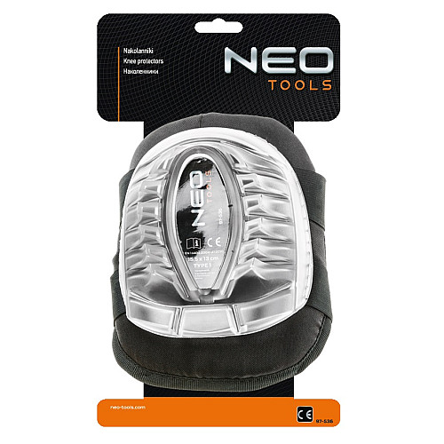 Наколенники защитные Neo Tools, пластиковая накладка, гелевые вставки, на липучке, черный