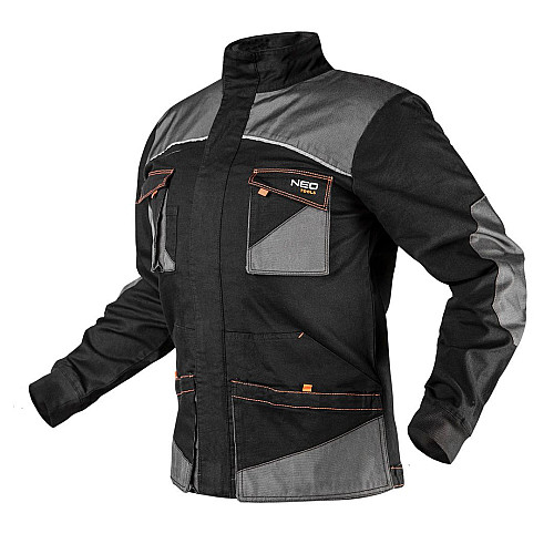 Куртка рабочая Neo Tools HD Slim, усиление тканью Oxford, XXXL(58), черно-серый