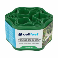 Лента газонная Cellfast, бордюрная, волнистая, 10смх9м, зеленый