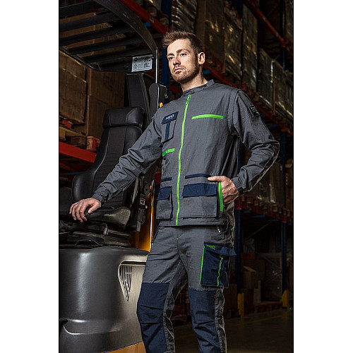 Брюки рабочие Neo Tools Premium, 100% хлопок, ткань Ripstop, усиление тканью Cordura, XS(46), серо-синий