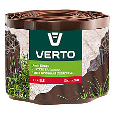 Стрічка газонна Verto, бордюрна, хвиляста, 10смх9м, коричневий