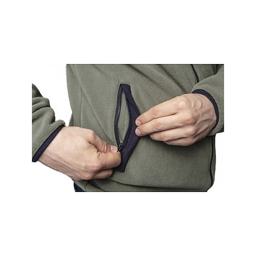 Кофта рабочая Neo Tools Camo, флисовая, 300г/м кв, усиление тканью Oxford, на молнии, XXL(56), оливковое