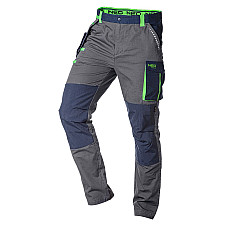 Брюки рабочие Neo Tools Premium, 100% хлопок, ткань Ripstop, усиление тканью Cordura, XS(46), серо-синий