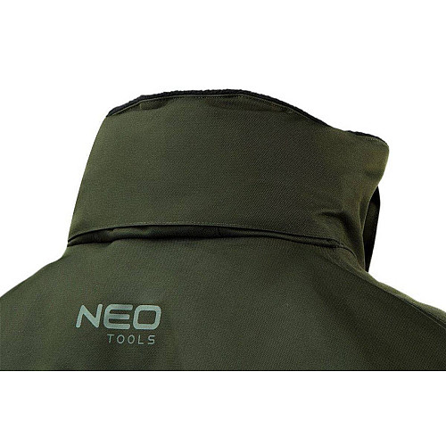 Куртка рабочая Neo Tools Camo, утепленная, мембрана ТПУ, капюшон, XXL(56), зеленый темный