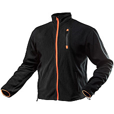 Кофта рабочая Neo Tools Outdoor, флисовая, 300г/м кв, на молнии, XXL(58), черный