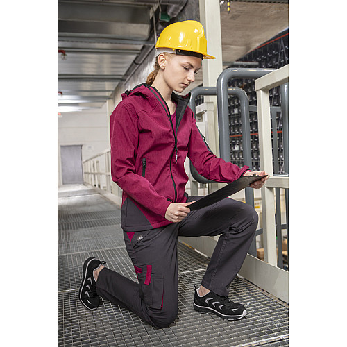 Куртка рабочая Neo Tools Softshell Woman Line, подкладка флис, капюшон, S(36), красный