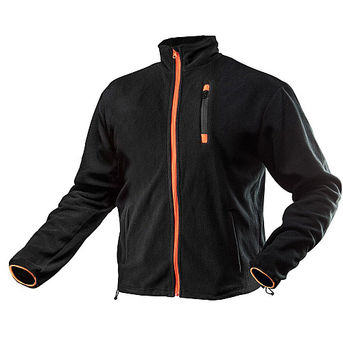 Кофта рабочая Neo Tools Outdoor, флисовая, 300г/м кв, на молнии, XXL(58), черный