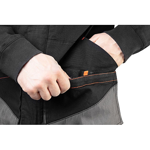 Куртка рабочая Neo Tools HD Slim, усиление тканью Oxford, XXL(56), черно-серый