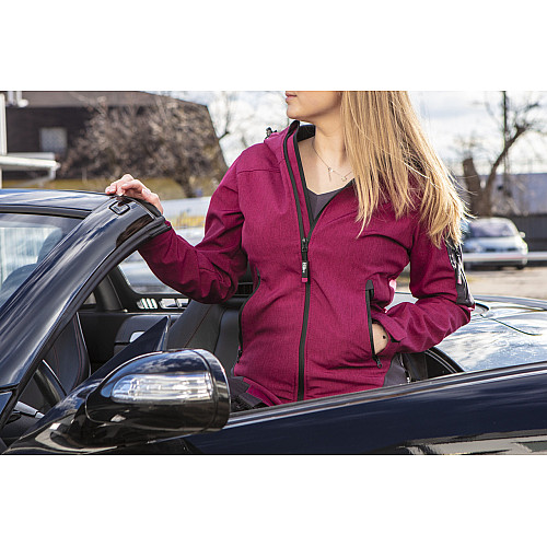 Куртка рабочая Neo Tools Softshell Woman Line, подкладка флис, капюшон, S(36), красный