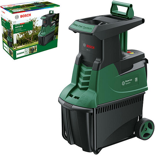 Подрібнювач садовий Bosch AXT22D 2200Вт 40об/хв 38мм 53л 31.3кг ріжуча система Turbine-Cut низькошумний