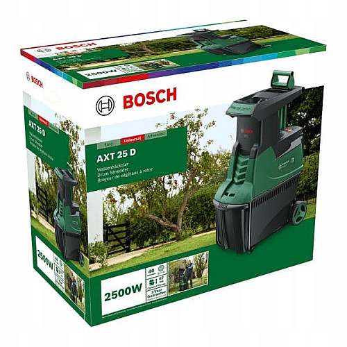 Измельчитель садовый Bosch AXT 25 D 2500Вт 40мм 31.3кг фреза низкошумная