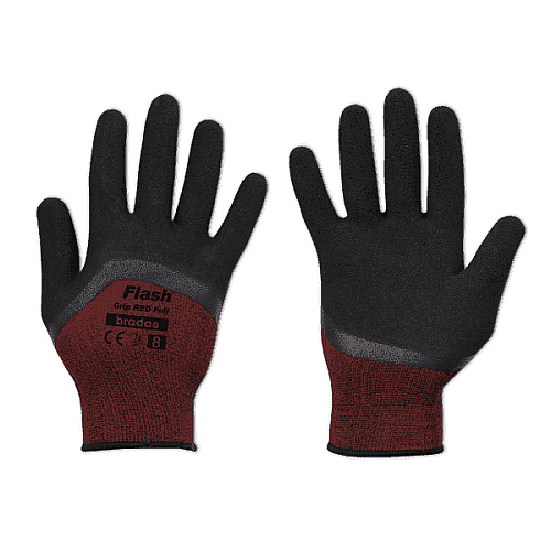Рукавички захисні FLASH GRIP RED FULL латекс, розмір 8, RWFGRDF8