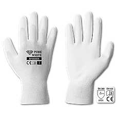 Рукавички захисні PURE WHITE поліуретан, розмір 9, RWPWH9