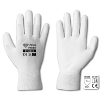 Рукавички захисні PURE WHITE поліуретан, розмір 8, RWPWH8