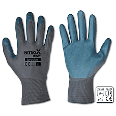 Рукавички захисні NITROX GRAY нітрил, розмір 9, RWNGY9