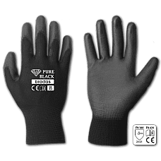 Перчатки защитные PURE BLACK полиуретан, размер 10, RWPBC10