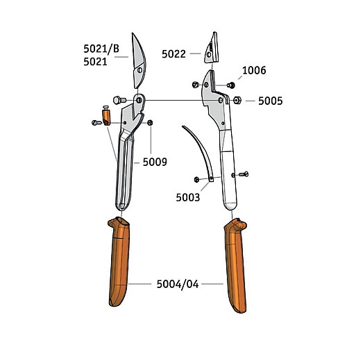 Секатор Lowe Original 5.124 з ковадлом