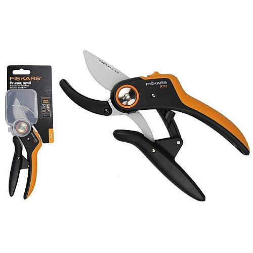 Секатор Fiskars Plus PowerLever P741 з ковадлом (1057171)