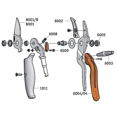 Секатор Lowe Original 8.109 з ковадлом
