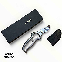 Секатор 200 мм YP200S (T-513) нержавіюча сталь (леза 70 мм, INOX SUS440C, 60HRC) 255 г, HIDEHISA Toyama Hamono