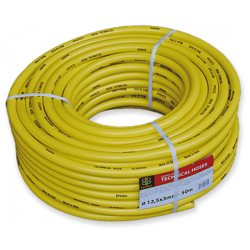 BRADAS Шланг технічний YELLOW 12,5 х 3мм17 BAR, TH12,5*3YL