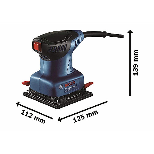 Шлифмашина вибрационная Bosch GSS 140 A 220Вт платформа 101х112 28000кол·мин 1.1кг
