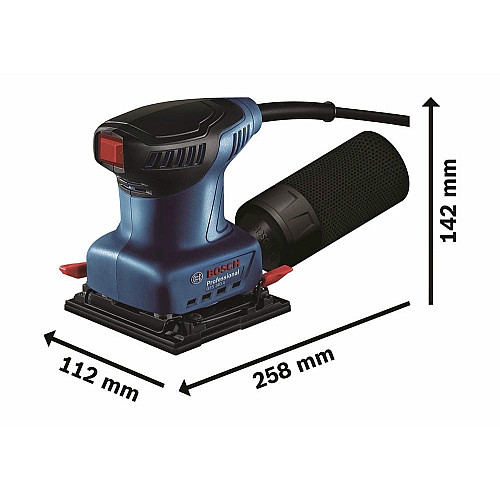 Шлифмашина вибрационная Bosch GSS 140 A 220Вт платформа 101х112 28000кол·мин 1.1кг