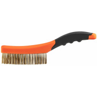 Щітка дротяна Neo Tools пряма, 4х16 рядів, прямий дріт 0.3мм, 260мм,  двокомпонентне руків'я