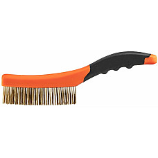 Щітка дротяна Neo Tools пряма, 4х16 рядів, прямий дріт 0.3мм, 260мм,  двокомпонентне руків'я