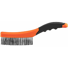 Щітка дротяна Neo Tools пряма, 4х16 рядів, прямий дріт 0.3мм, 260мм,  двокомпонентне руків'я