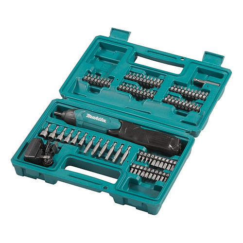 Шурупокрут акумуляторний Makita DF001DW 3.6В 1х1.5А·год 4Нм 220об·хв набір приладдя 81шт 0.36кг
