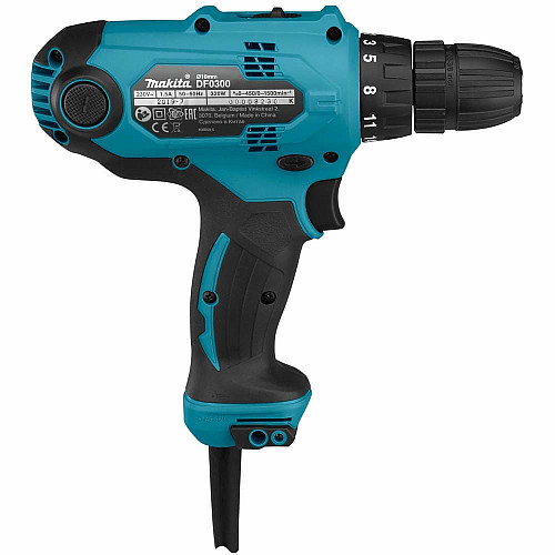 Шуруповерт-дрель Makita DF0300 320Вт 21·42Нм 0–450·0–1500об·мин 1.2кг