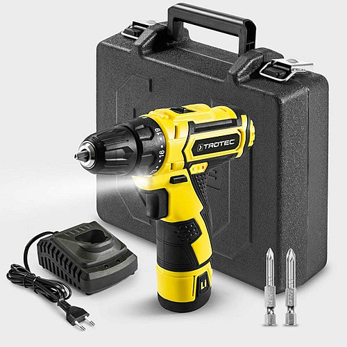 Дрель-шуруповерт аккумуляторный Trotec PSCS 11-12V + кейс (4410000102)