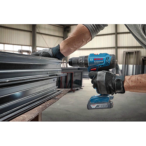 Шуруповерт-дрель ударная аккумуляторная Bosch GSB 183-LI 18В 2х2А·час 21-56Нм 374-1815об·мин кейс 1.2кг