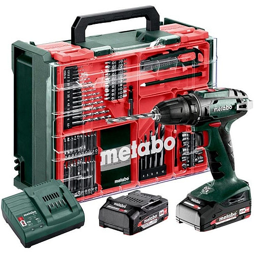 Шуруповерт-дрель аккумуляторная Metabo BS 18 Set 18В 2х2А·час 24·48Нм 0-450·0-1600об·мин 1.3кг