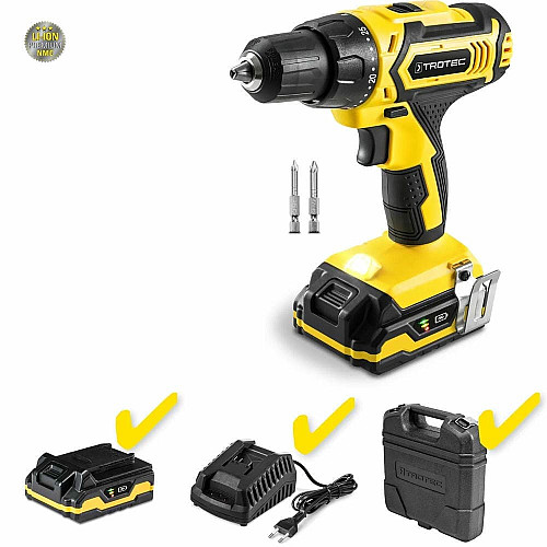Дрель-шуруповерт аккумуляторный Trotec PSCS 11-20V + кейс (4410000302)
