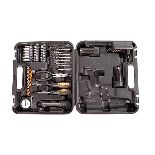 Шуруповерт-дрель аккумуляторная Tekhmann TCD-12/2 BS Kit 12В 1х2А·час 30Нм 0-400·1400об·мин 1кг кейс с принадлежностью