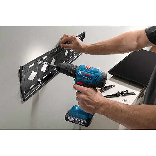 Шуруповерт-дрель ударная аккумуляторная Bosch GSB 183-LI 18В 2х2А·час 21-56Нм 374-1815об·мин кейс 1.2кг