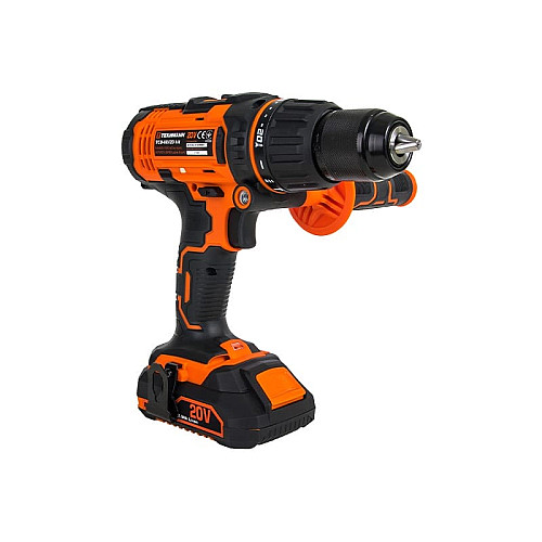Шуруповерт-дрель ударная аккумуляторная Tekhmann TCD-60/i20 kit 20В 1x2А·час 60Нм 440·1650об·мин 1.55кг
