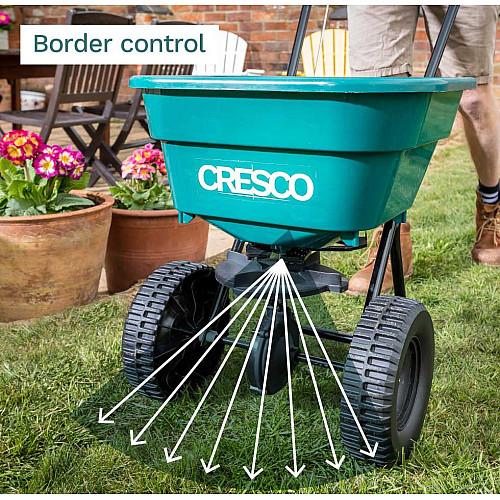 Розкидач для піску, добрив та солі Cresco SW10 на колесах, ємність 26 кг
