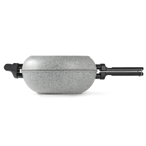 Сковорода подвійна Flonal Dura Induction Rocky Twins 28 см з решіткою (RKIWP2830)_Discounted